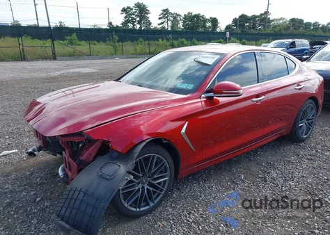 2019 Genesis G70 2.0T Advanced z USA, uszkodzony, nr VIN KMTG64LA7KU031655